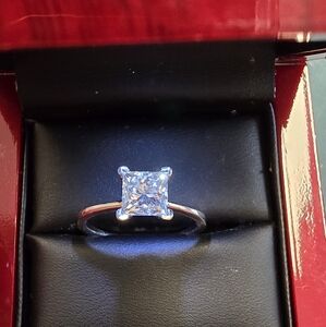 GIA Princess Cut 1.64 Diamond Engagement Ring